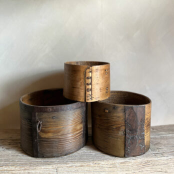 Antique wooden grain measure small