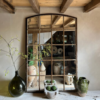 Antique iron window mirror | Willow