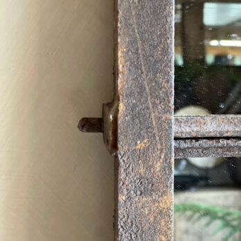 Antique iron window mirror | Laurie
