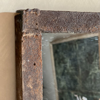 Antique iron window mirror | Laurie