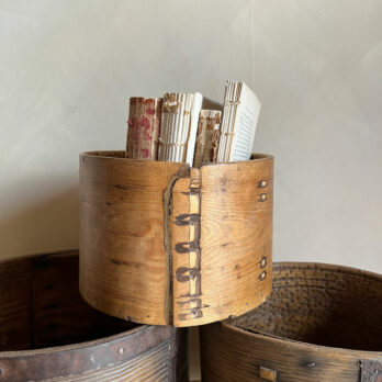 Vintage bushel. Antique wooden grain measure small