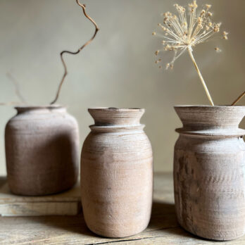 Decorative weathered wooden pot | Arya