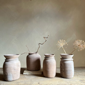 Decorative weathered wooden pot | Arya