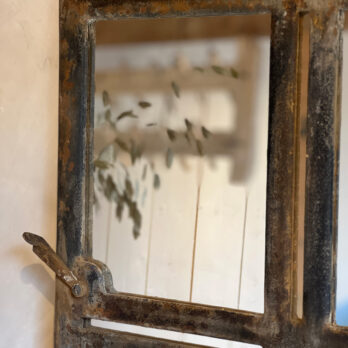 Antique iron window mirror | Bailey