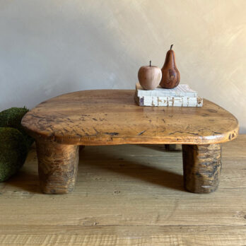 Vintage rustic tray stool | Basile