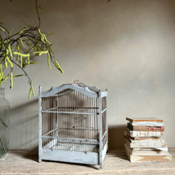 painted Vintage French bird cage