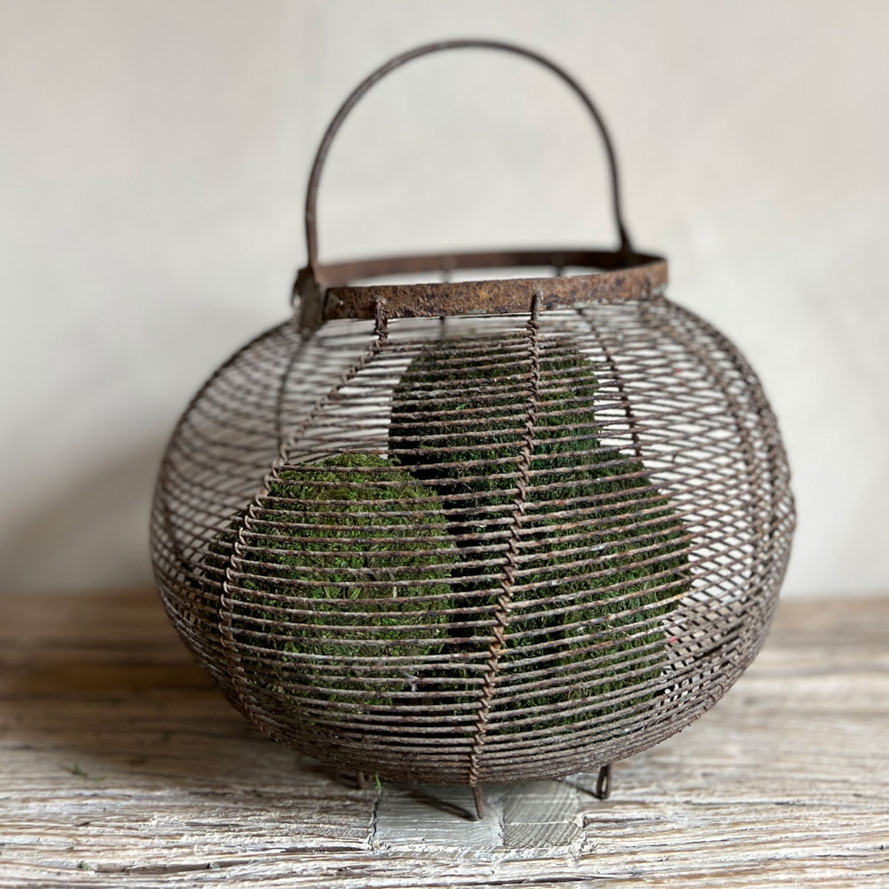 Vintage rustic egg basket