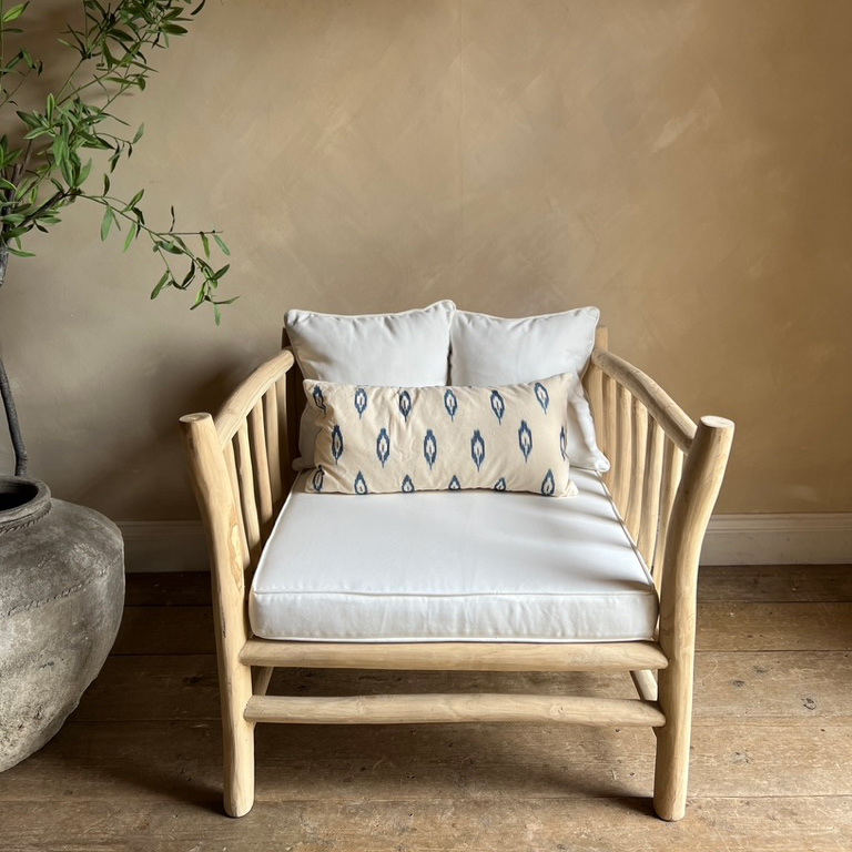 Rustic Wood Garden Armchair