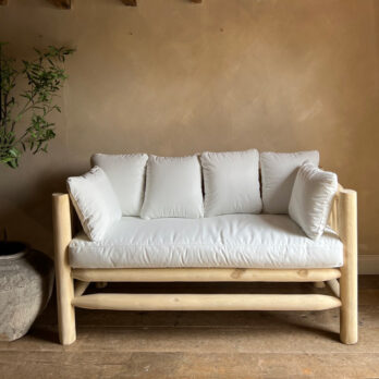 Rustic Wood Garden Sofa