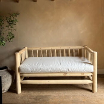 Rustic Wood Garden Sofa