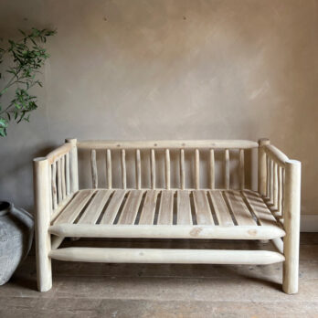 Rustic Wood Garden Sofa