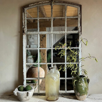 Antique iron window mirror | Heston