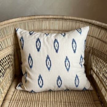 Neutral Ikat cotton cushion 45 x 45cm