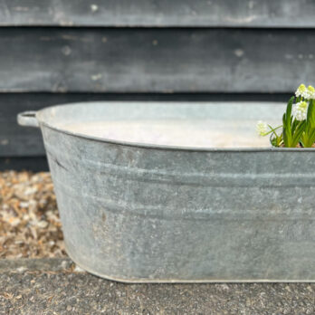 VINTAGE GALVANISED TIN BATH | LARGE A