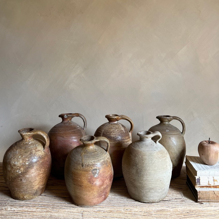 Antique French Earthenware Jug | Medium