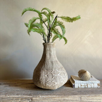 Natural woven palm vase | Nala