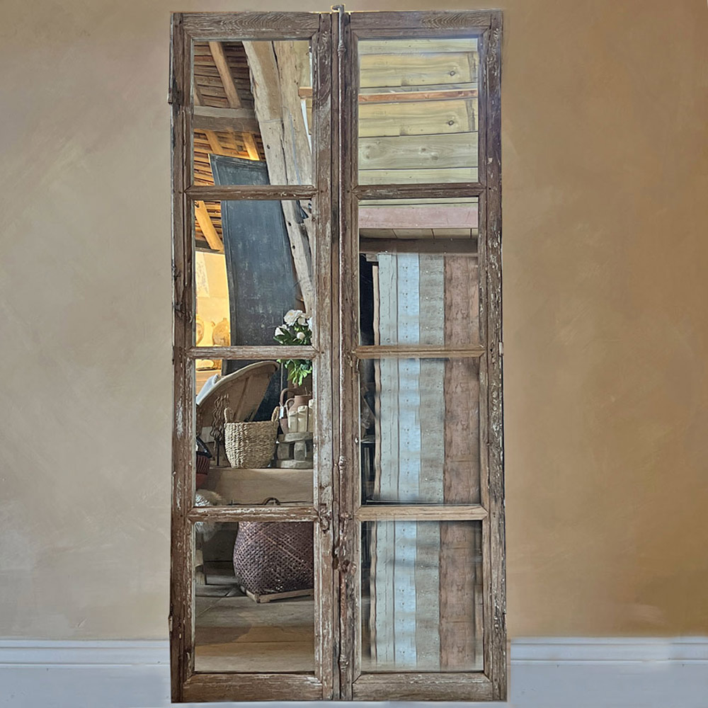 Antique tall oak mirrors | Zellie