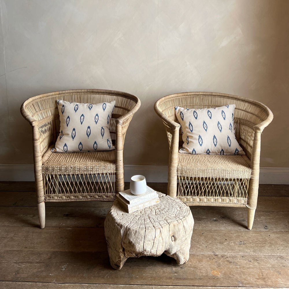 Hand woven rattan chair