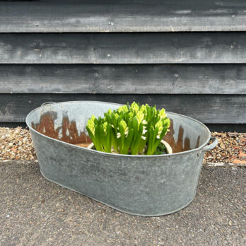 VINTAGE GALVANISED TIN BATH | OVAL | EX LARGE