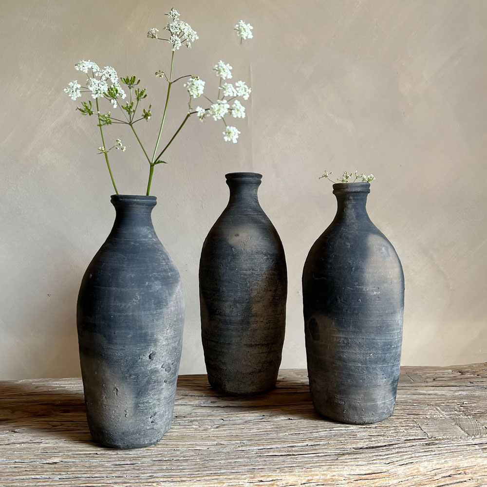 Gray stoneware Vase | Aziza