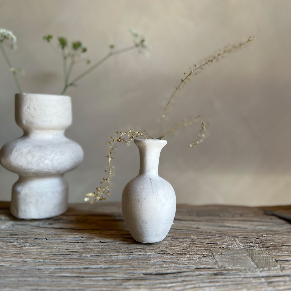 Stoneware neutral vase | G