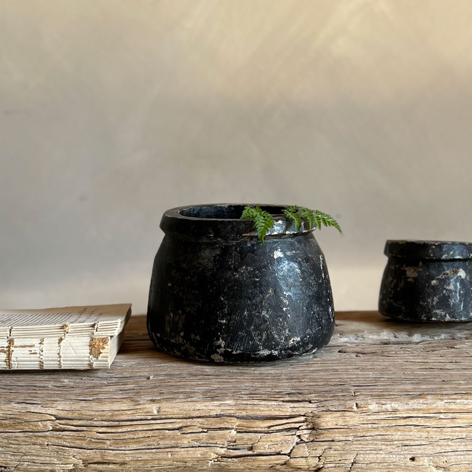 Vintage stone pickle pot Large