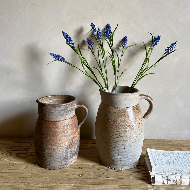 Antique French Earthenware Pitcher | Large