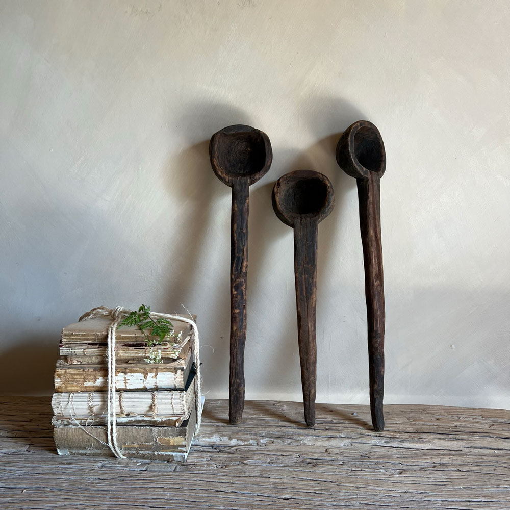 Antique wooden spoon | XL