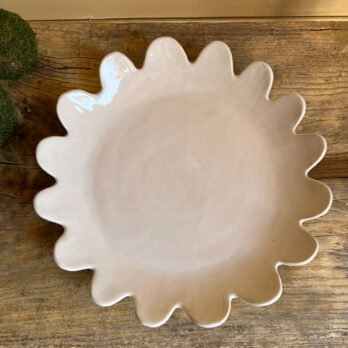 White Sculptural Serving Platter