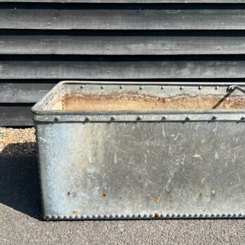 Vintage riveted trough planter | B
