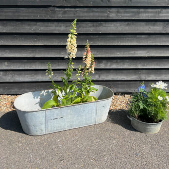 Vintage Galvanised Oval Bath
