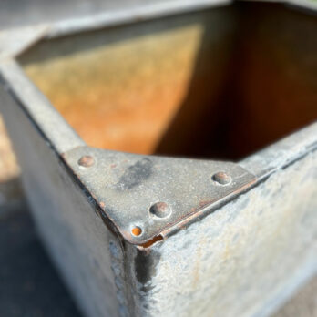 Vintage water tank planter | B