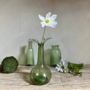 Recycled Glass Bottle Vase Green