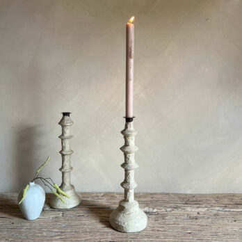 Rustic Paper Mache Candlestick Holder Florence