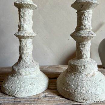 Rustic Paper Mache Candlestick Holder Florence