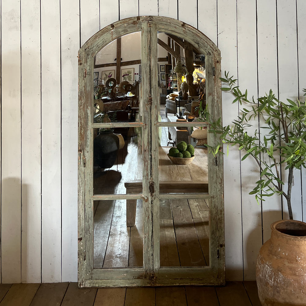 Antique Arched Window Mirror Gisele