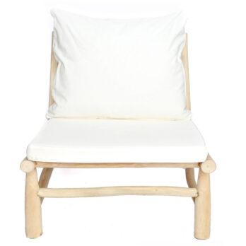 Teak branch outdoor armchair
