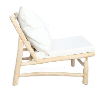 Teak branch outdoor armchair