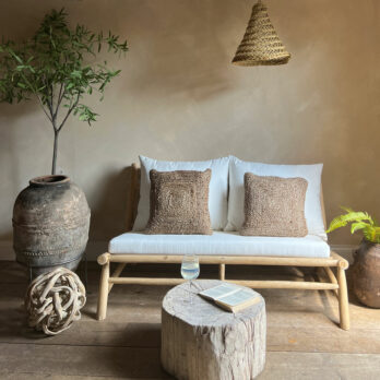 Teak branch outdoor sofa