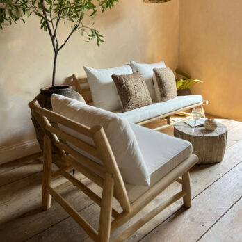 Teak branch outdoor sofa