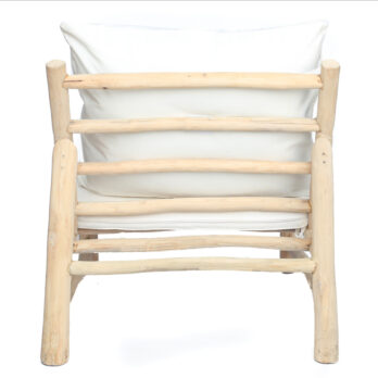 Teak branch outdoor armchair