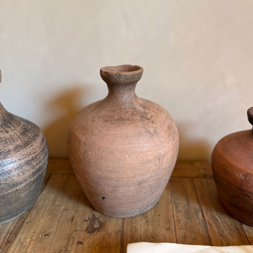 Antique Rice Wine Urn Terracotta B