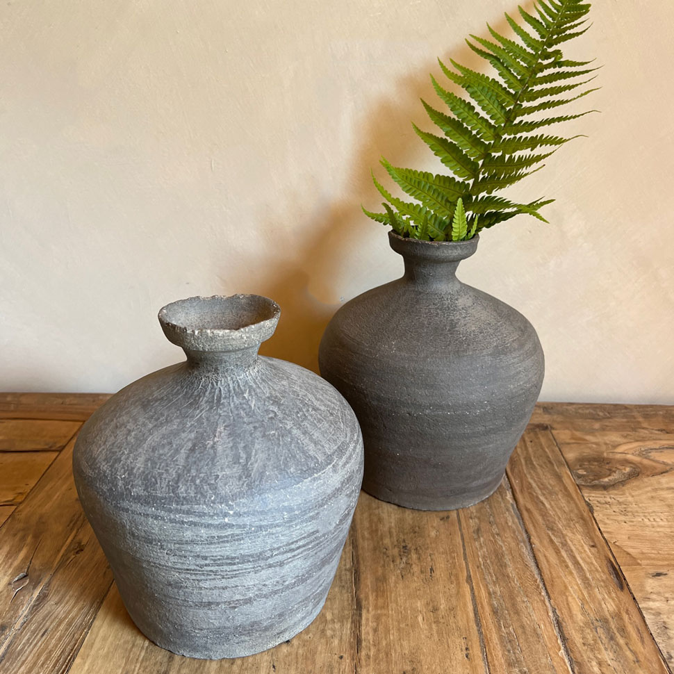Antique Rice Wine Urn Black S