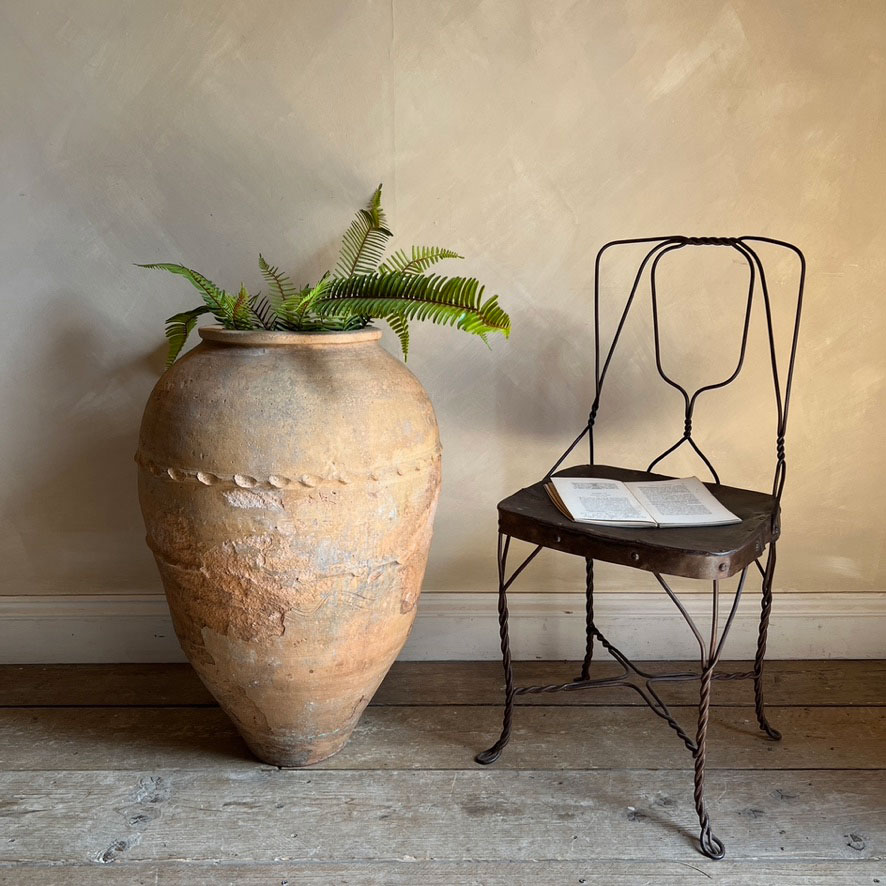 Antique Mediterranean Urn Fleur