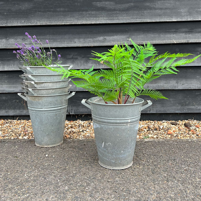 Vintage Galvanised Florist Buckets