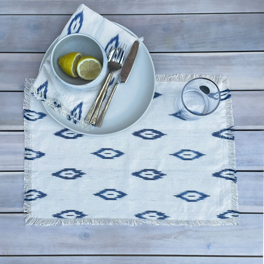 Ikat cotton placemat / napkin