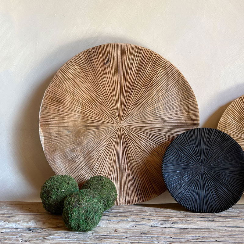 Carved Teak Plate Large
