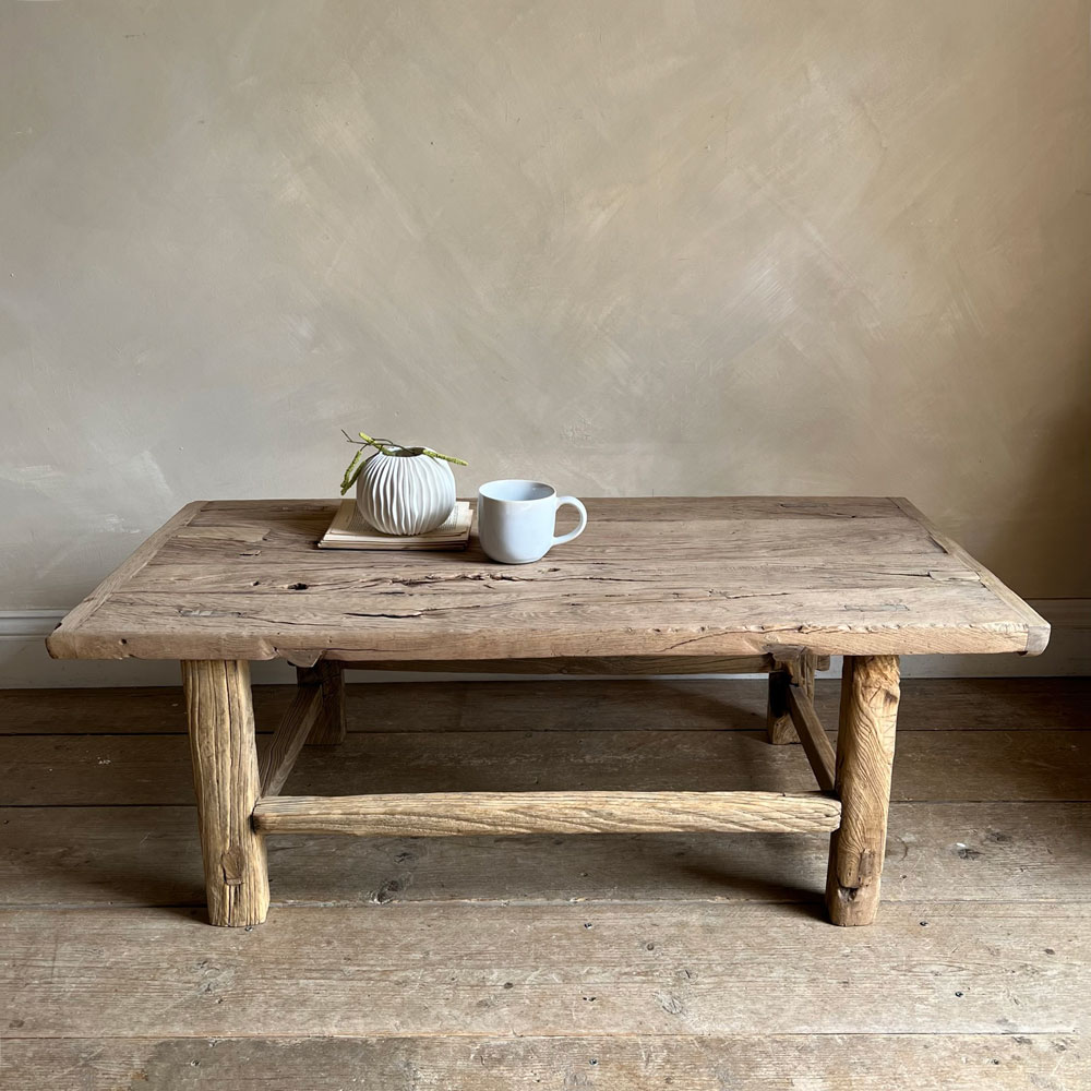 Antique rustic coffee table Laurel