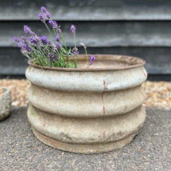 Low Ribbed Galvanised Planter