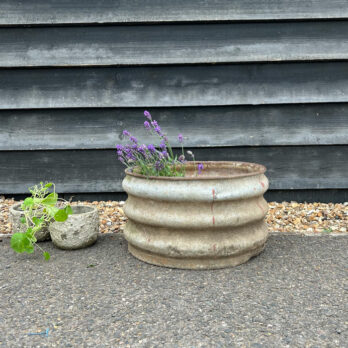 Low Ribbed Galvanised Planter